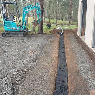machinery used to dig outdrainage system